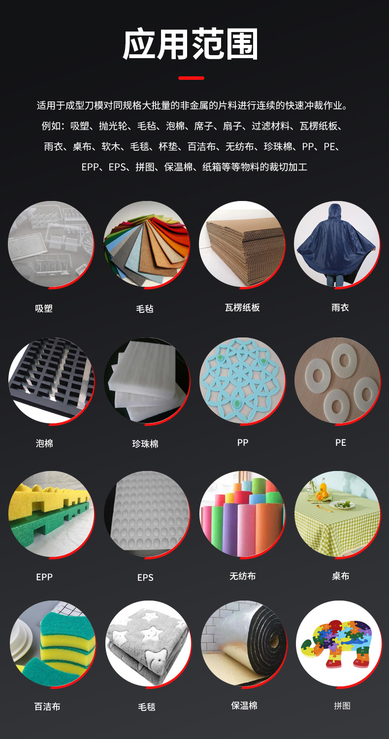 液壓精密四柱裁斷機應用范圍